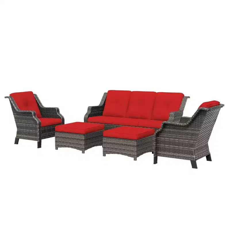 Ensemble de conversation d'extérieur modulaire UPTIOT 5 pièces pour terrasse