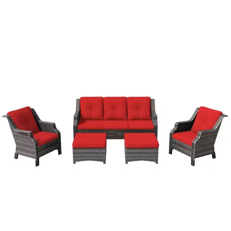 Ensemble de conversation d'extérieur modulaire UPTIOT 5 pièces pour terrasse