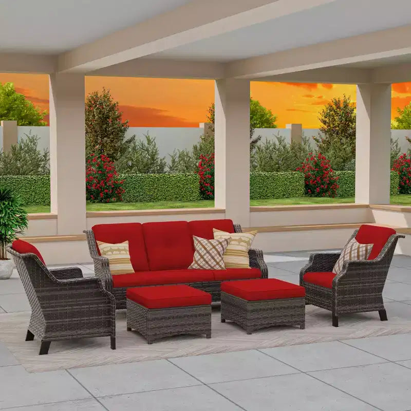 Ensemble de conversation d'extérieur modulaire UPTIOT 5 pièces pour terrasse