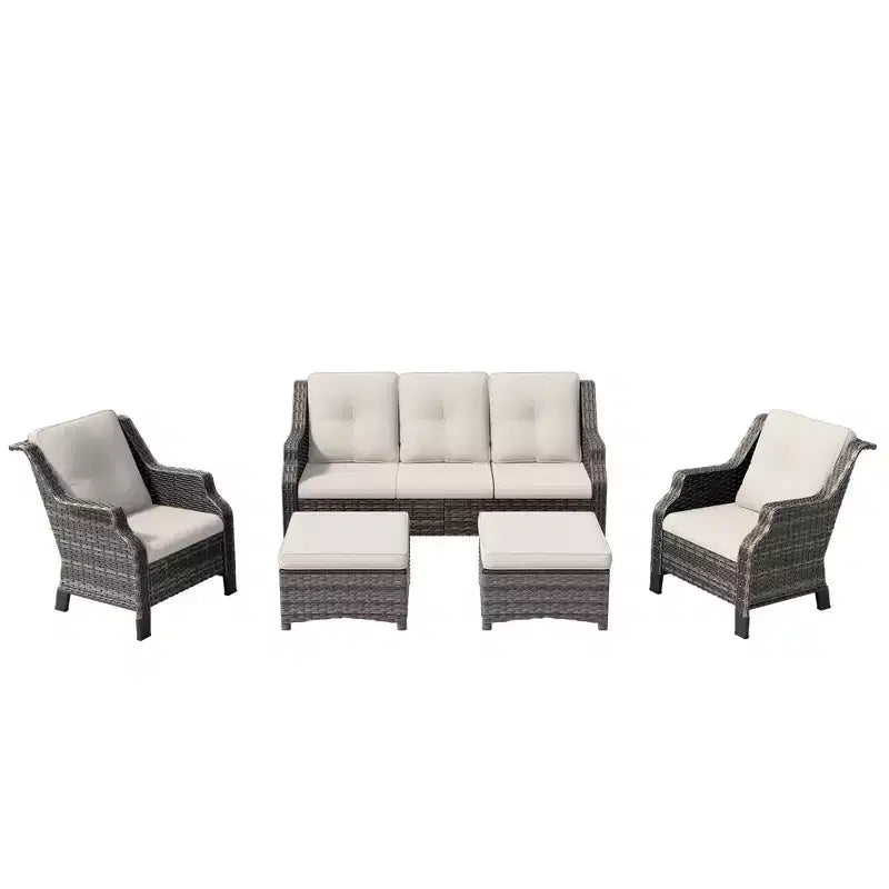 Ensemble de conversation d'extérieur modulaire UPTIOT 5 pièces pour terrasse