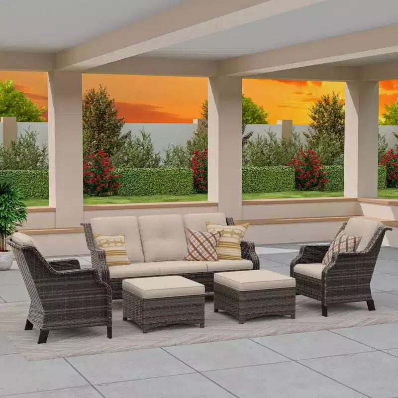 Ensemble de conversation d'extérieur modulaire UPTIOT 5 pièces pour terrasse