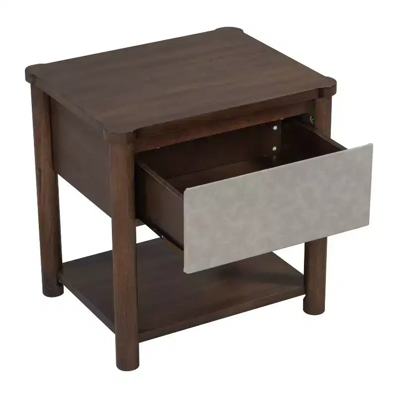 Cadre de lit Queen/King avec 2 tables de chevet, lit plateforme en bois avec tête de lit et tables de chevet assorties - ModernLuxe