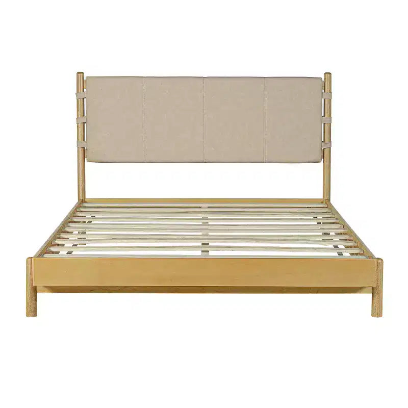 Cadre de lit Queen/King avec 2 tables de chevet, lit plateforme en bois avec tête de lit et tables de chevet assorties - ModernLuxe