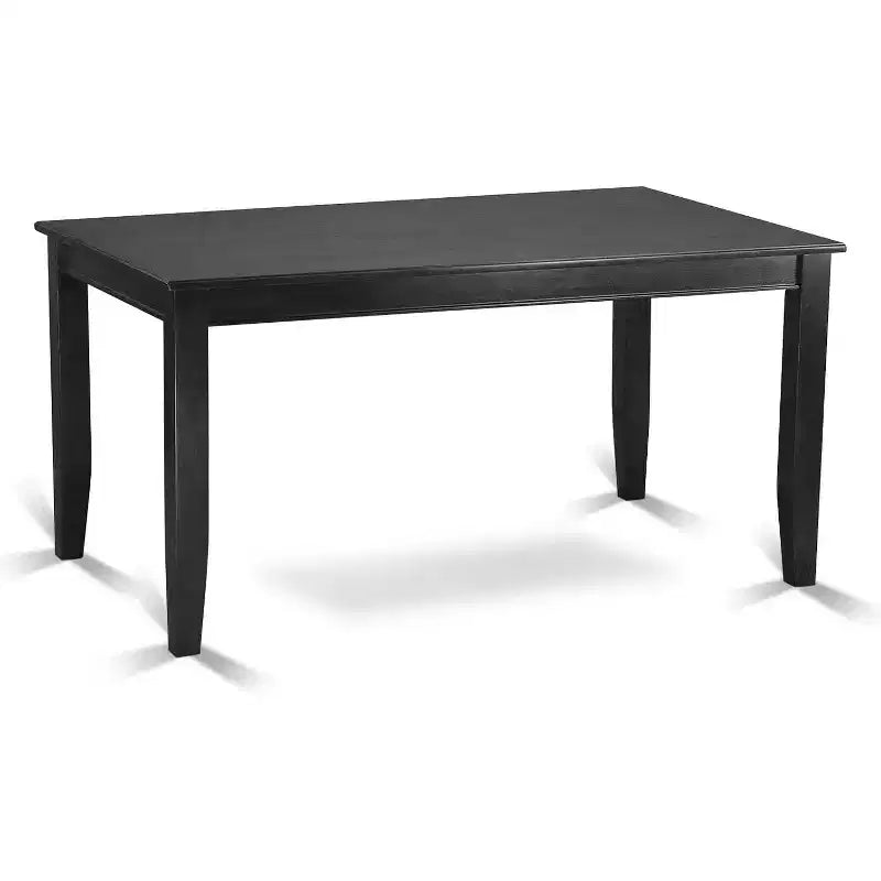 Ensemble de salle à manger méditerranéen 7 pièces - Table et 6 chaises - 36x60 pouces - Finition noire - HomeStock