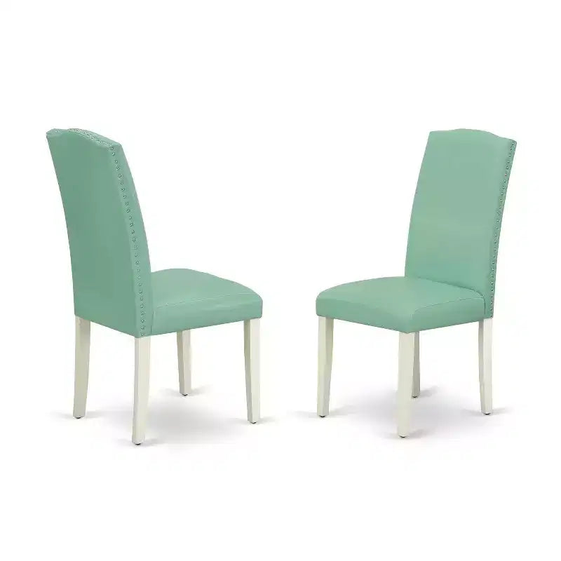 Ensemble de salle à manger 5 pièces Table et chaises rondes - Table de cuisine de 42 pouces avec finition Pond en cuir PU