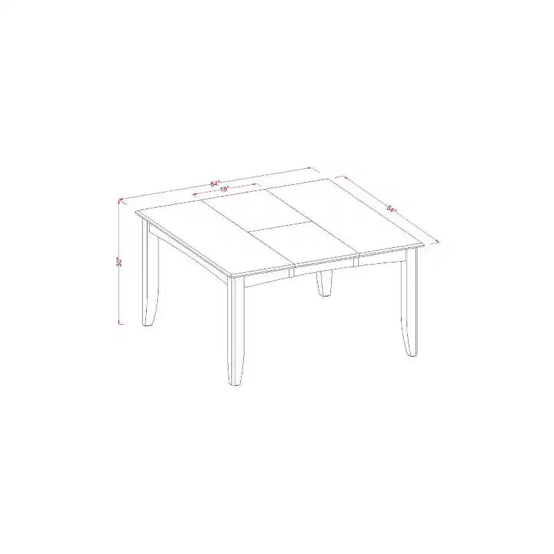 Table de salle à manger HomeStock 6 pièces carrée, finition cappuccino, plateau en bois massif, avec 1 banc et 4 chaises