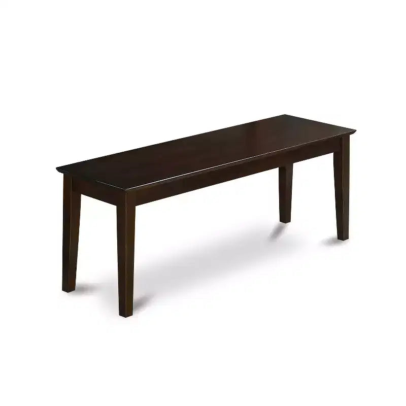 Ensemble de salle à manger vintage - Table et chaises 6 pièces - Banc en tissu lin - Cappuccino 36x60 pouces