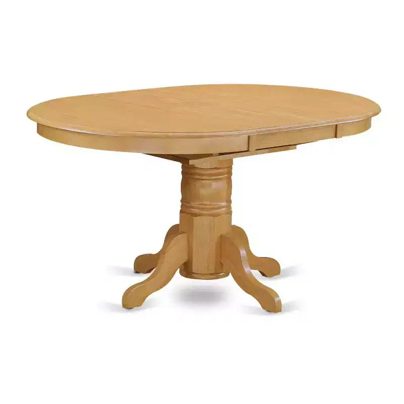 Ensemble de salle à manger 7 pièces - Table ovale avec rallonge et 6 chaises - Tissu lin et pieds en chêne - Pour cuisine et salle à manger