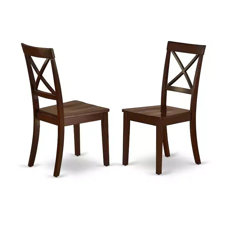 Ensemble de salle à manger vintage - Table à rallonge papillon et 2 chaises - Finition acajou 32x54 pouces