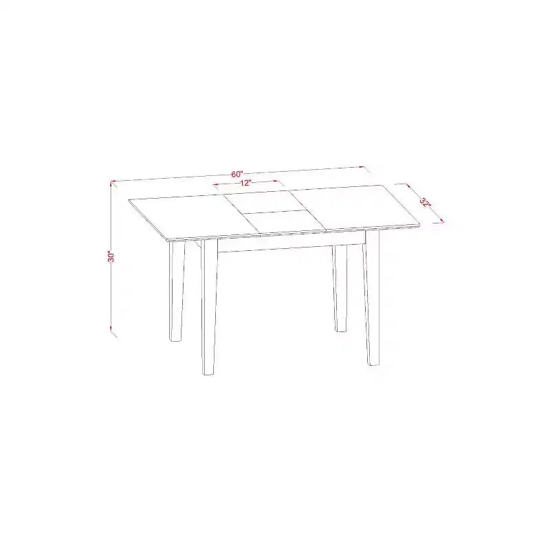 Ensemble de salle à manger 7 pièces - Table de salle à manger pour petits espaces et 6 chaises - Ensemble de salle à manger en bois