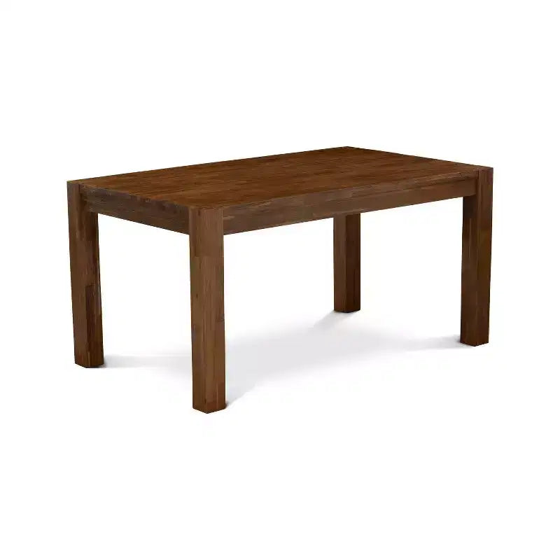 Ensemble de salle à manger rectangulaire capitonné, 5 pièces, plateau en bois massif multi-couleur - 4 places