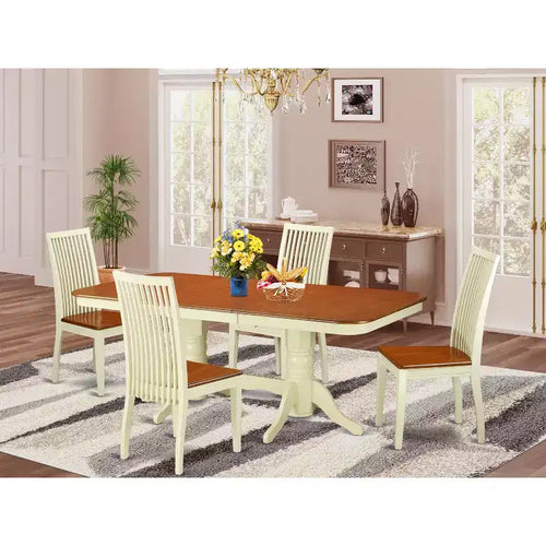 Ensemble de salle à manger 5 pièces - Table de cuisine et 4 chaises - Ensemble de salle à manger moderne