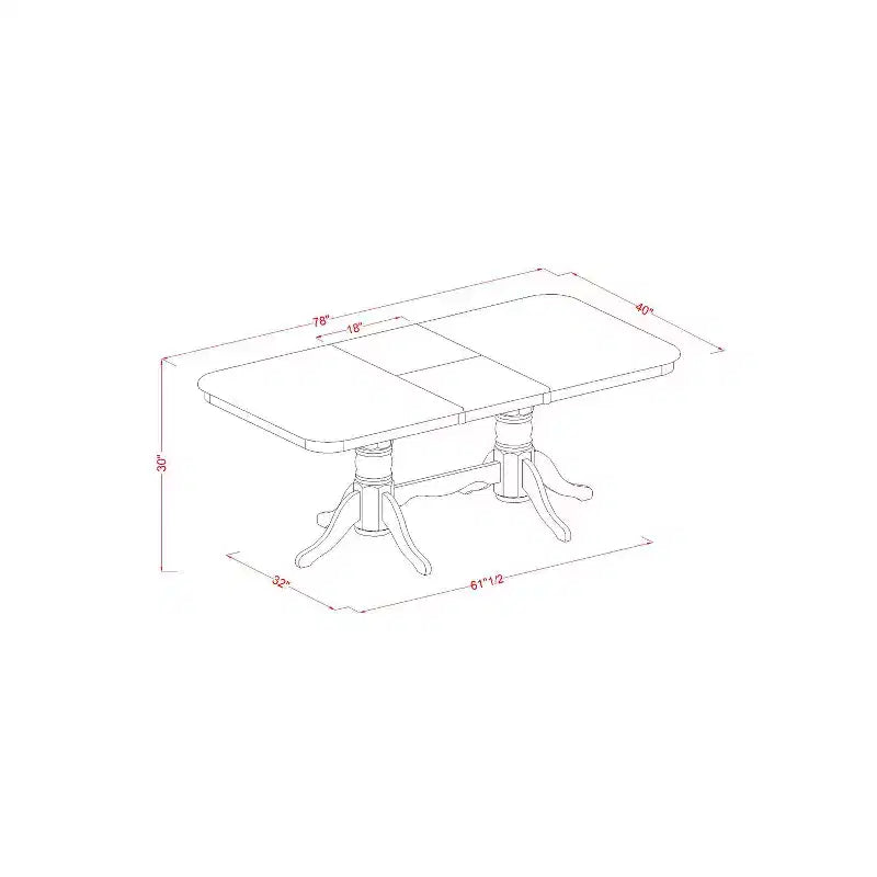 Ensemble de salle à manger 5 pièces - Table de cuisine et 4 chaises - Ensemble de salle à manger moderne