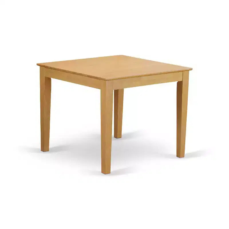 Ensemble de salle à manger carré 5 pièces - Table de 36 pouces et 4 chaises Parson - Pieds en chêne, cuir PU couleur Oasis