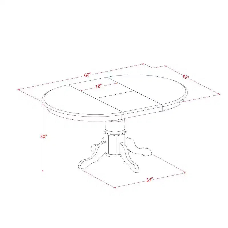 Table de salle à manger HomeStock 5 pièces ovale, dessus en bois massif finition lin blanc, avec 4 chaises et rallonge papillon