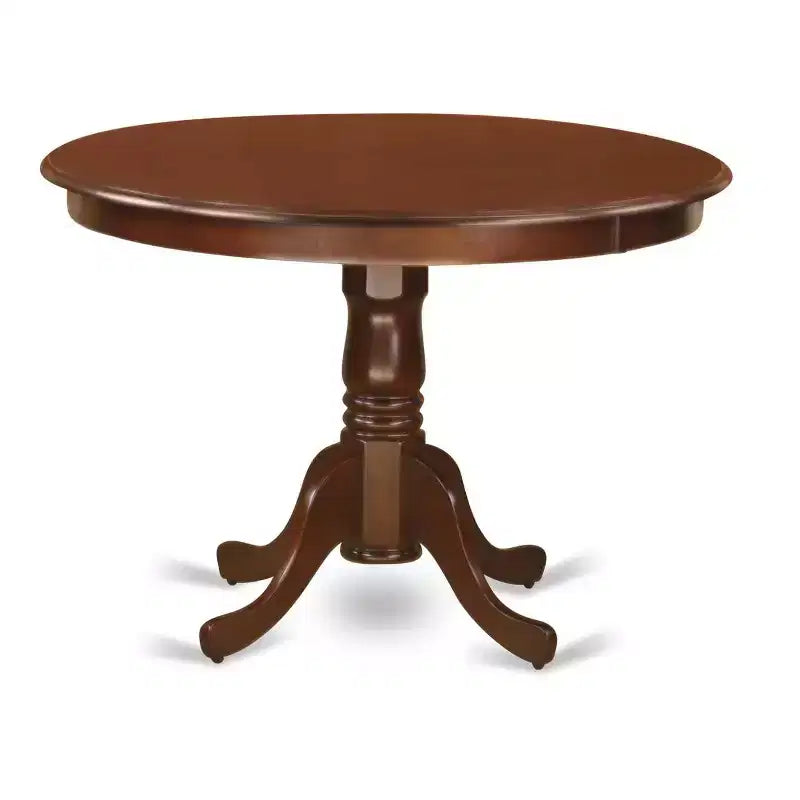 Ensemble de salle à manger table ronde 3 pièces 42 po avec 2 chaises Parsons - Similicuir brun