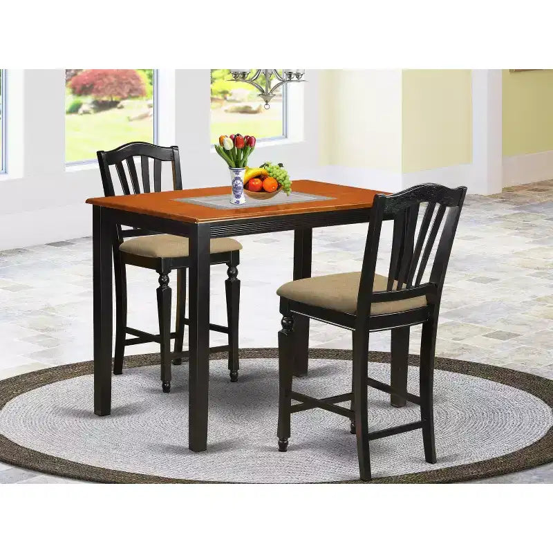 Ensemble de salle à manger hauteur comptoir - Table de bar et 4 chaises - Ensemble de cuisine moderne
