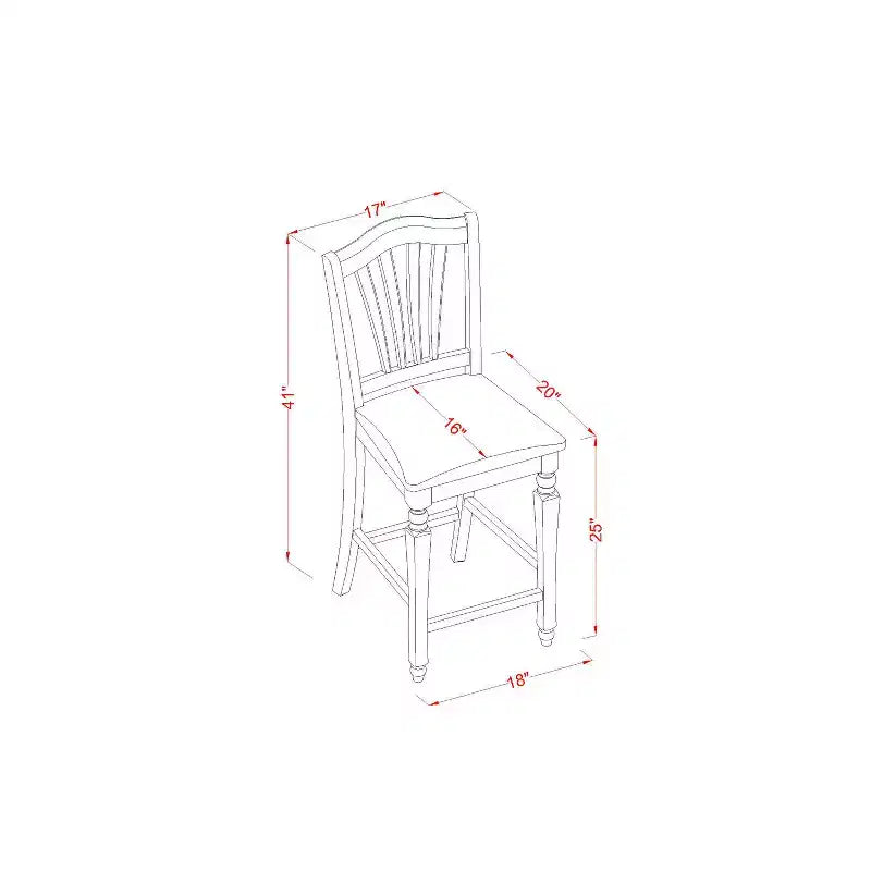 Ensemble de salle à manger hauteur comptoir - Table de bar et 4 chaises - Ensemble de cuisine moderne