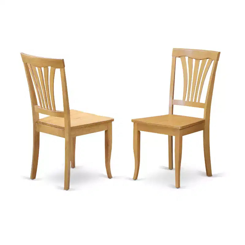 Ensemble de salle à manger rond - Table et 4 chaises - Table de cuisine 42" avec abattants - Finition chêne