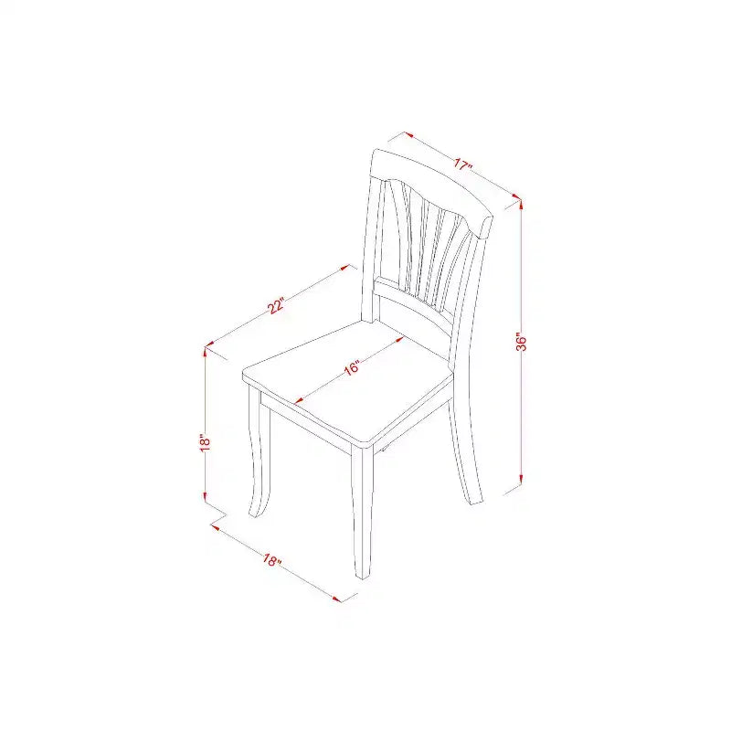 Ensemble de salle à manger rond - Table et 4 chaises - Table de cuisine 42" avec abattants - Finition chêne