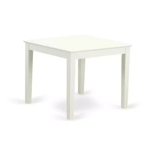 5 Piece Dinette Set - Table & 4 Chairs - Linen White Finish - Kitchen Dining Room Set