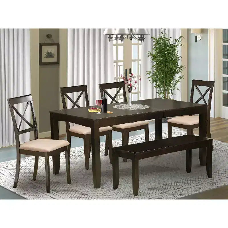 Ensemble de salle à manger nordique - Table rectangulaire et chaises - Ensemble de cuisine moderne