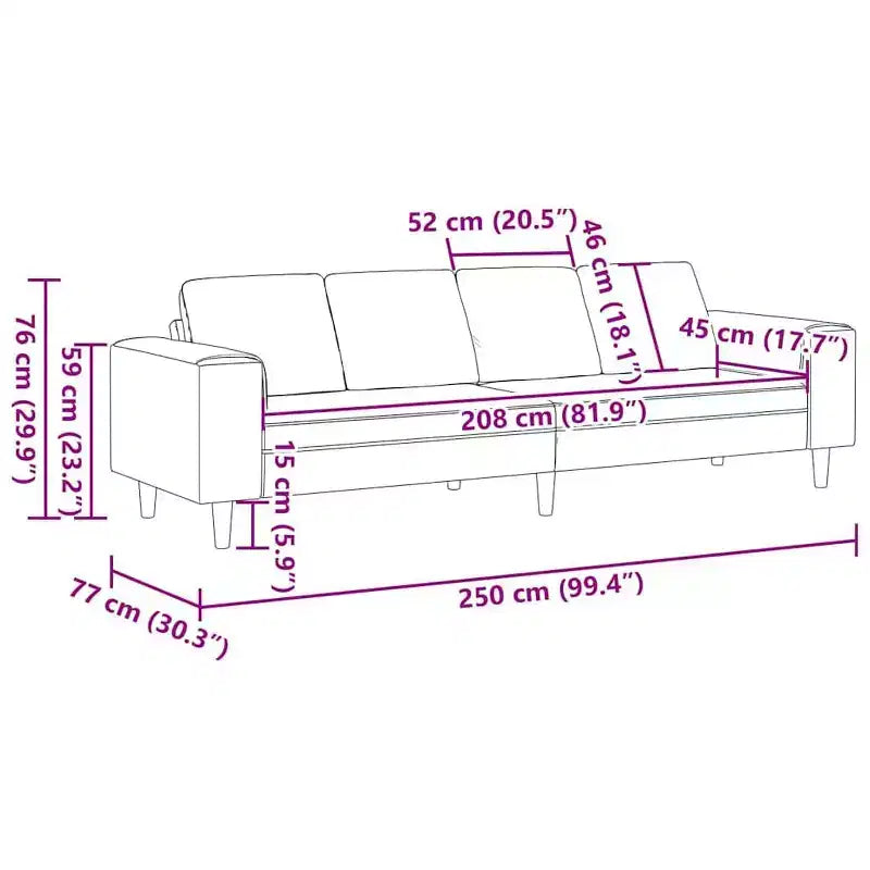 Ensemble de canapé en tissu gris foncé