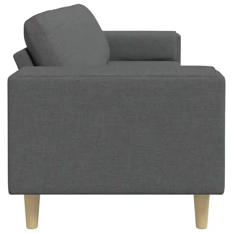 Ensemble de canapé en tissu gris foncé