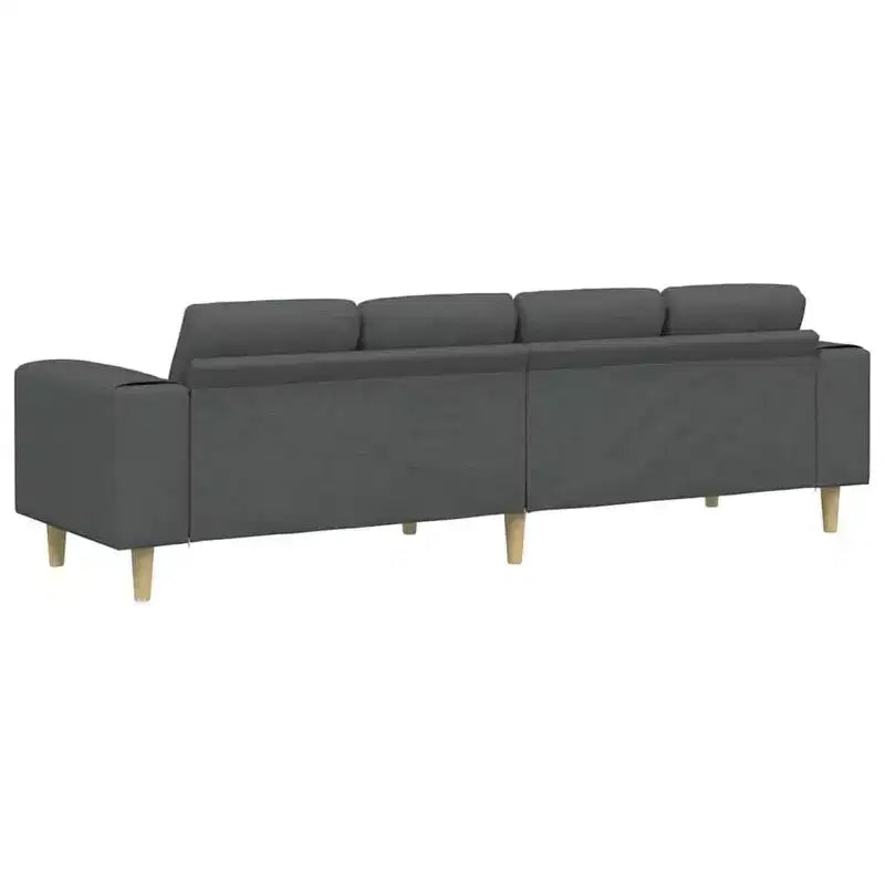 Ensemble de canapé en tissu gris foncé