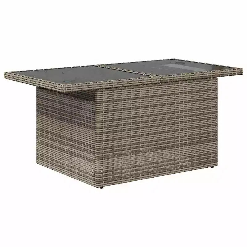 vidaXL Salon de jardin avec coussins, table et canapés 8 pièces en résine tressée