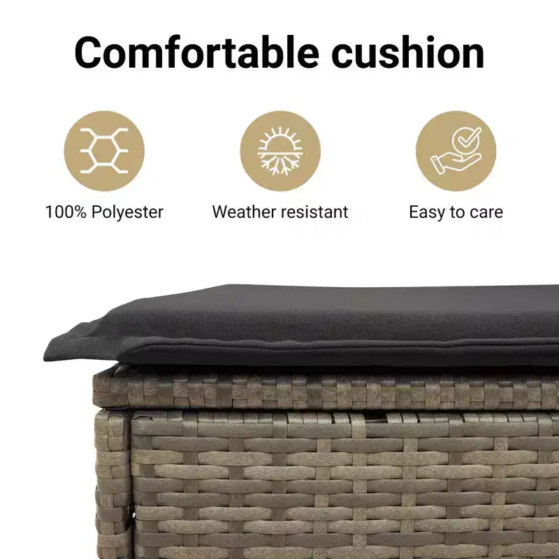 vidaXL Ensemble de canapés de jardin 8 pcs avec coussins résine tressée marron - Marron et crème