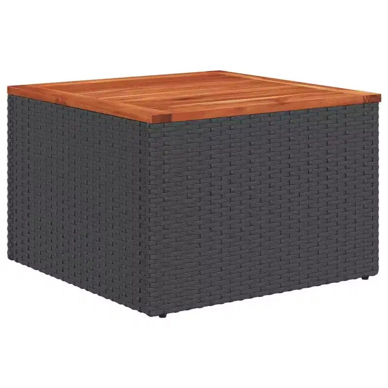 vidaXL Salon de jardin modulaire noir en rotin PE, acier enduit de poudre, grand modèle