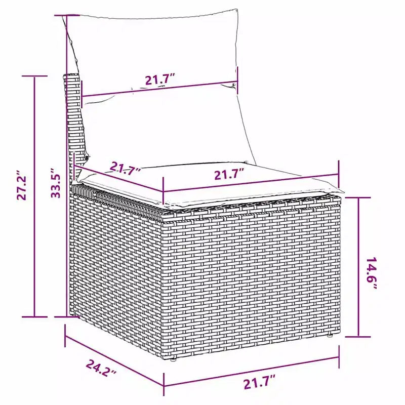 vidaXL Salon de jardin avec coussins 8 pcs Résine tressée