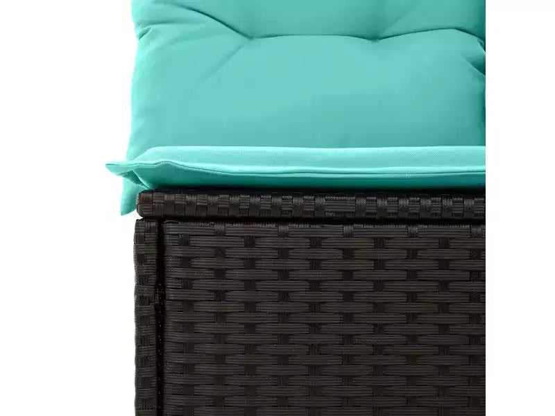 vidaXL Salon de jardin 7 pcs Marron Résine tressée