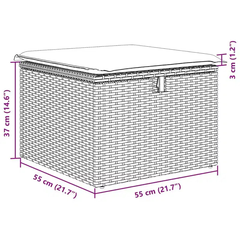 vidaXL Ensemble de canapés de jardin avec coussins 5 pcs Résine tressée marron - Marron sans table Rouge