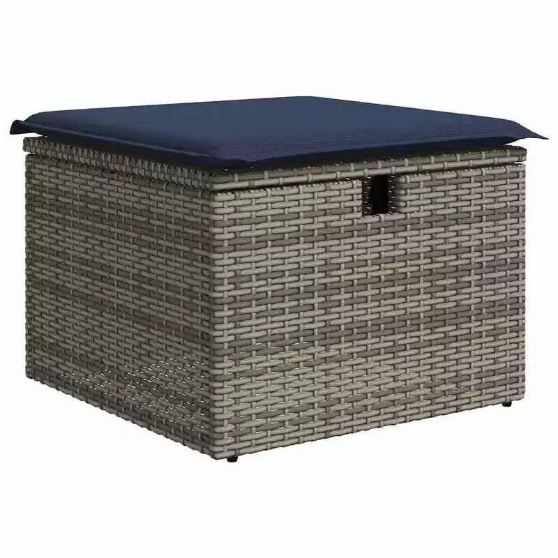 vidaXL Ensemble de canapés de jardin avec coussins 5 pcs Résine tressée marron - Marron sans table Rouge
