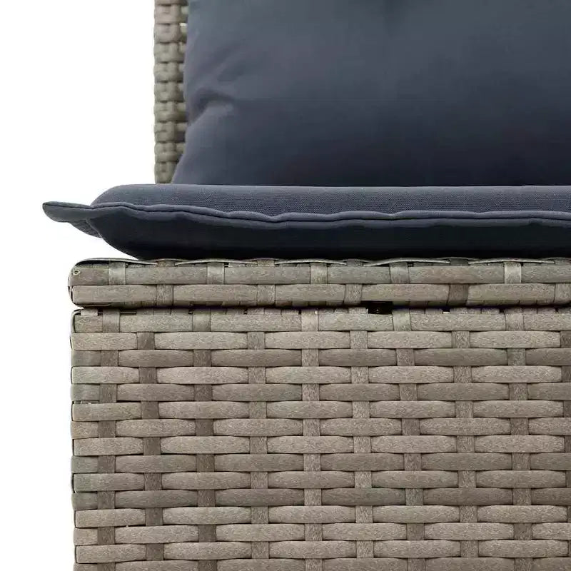 vidaXL Ensemble de canapés de jardin avec coussins 5 pcs Résine tressée marron - Marron sans table Rouge
