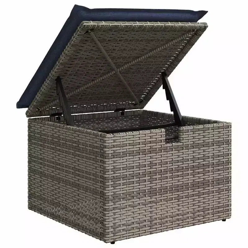 vidaXL Ensemble de canapés de jardin avec coussins 5 pcs Résine tressée marron - Marron sans table Rouge