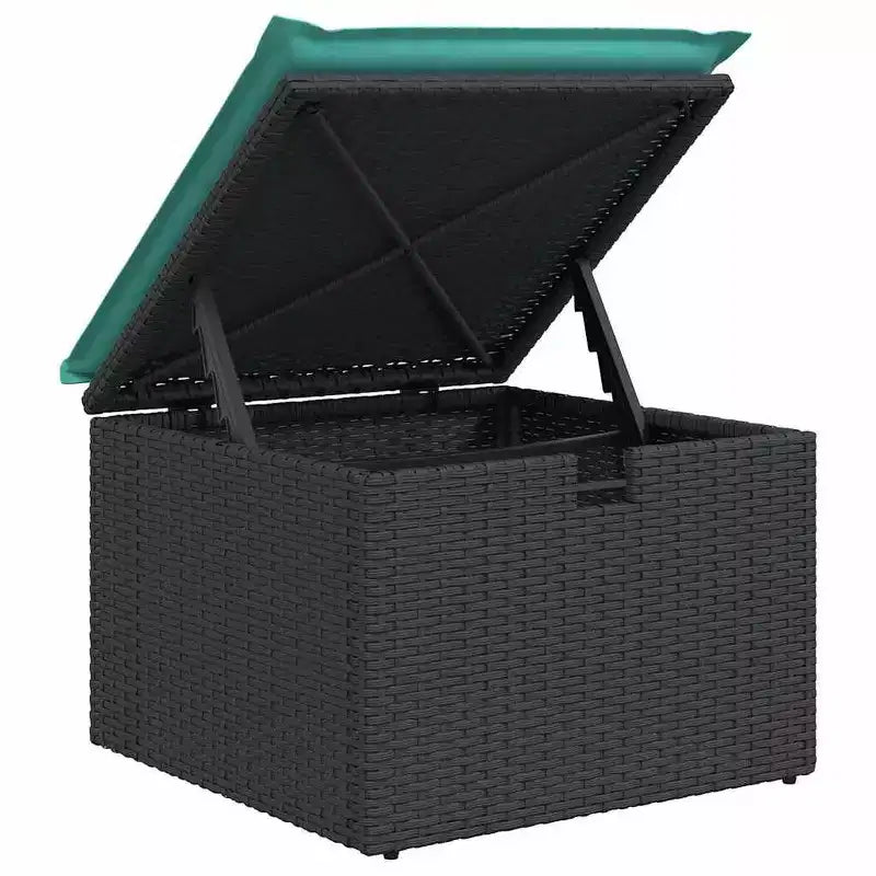 vidaXL Salon de jardin avec coussins 6 pcs Résine tressée marron - Rouge marron