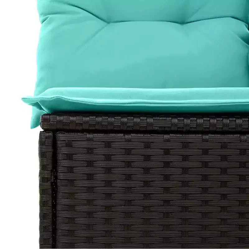 vidaXL Salon de jardin 4 pcs Marron et rouge 196 x 117 x 85 cm