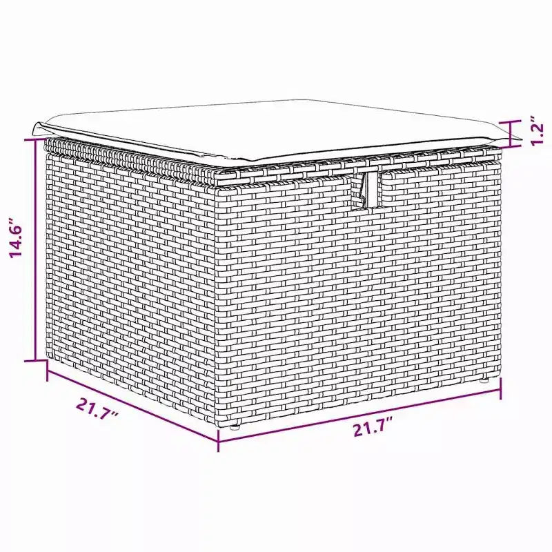 vidaXL Ensemble de canapés de jardin 6 pcs marron et rouge 230 x 117 x 85 cm