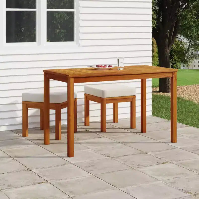 vidaXL Salon de jardin 3 pièces table et chaises en bois d'acacia massif
