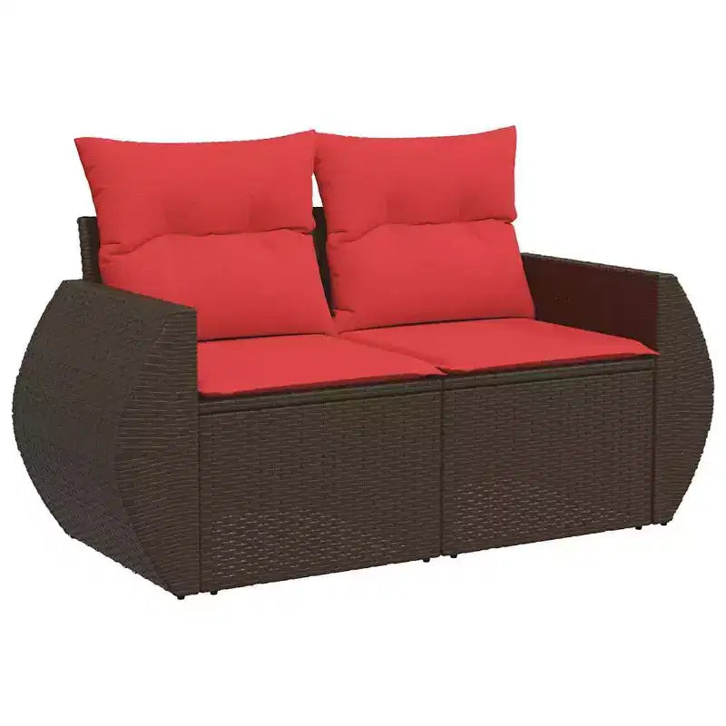 vidaXL Salon de jardin canapé noir en résine tressée Canapé de jardin modulable