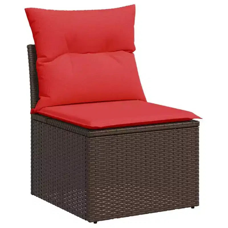 vidaXL Salon de jardin canapé noir en résine tressée Canapé de jardin modulable
