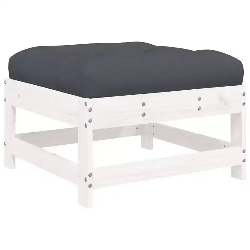 vidaXL Salon de jardin avec coussins, 7 pièces, en bois massif