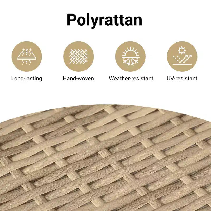 vidaXL Salon de jardin 6 pièces avec coussins, résine tressée beige