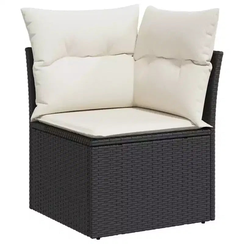 vidaXL Salon de jardin 6 pièces avec coussins, résine tressée beige