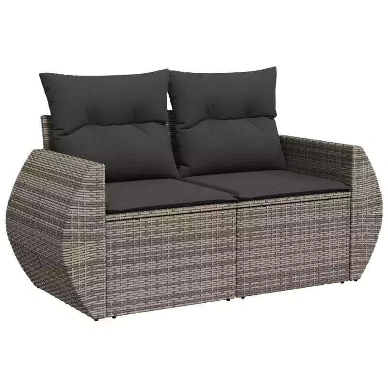 vidaXL Salon de jardin 6 pièces avec coussins, résine tressée beige