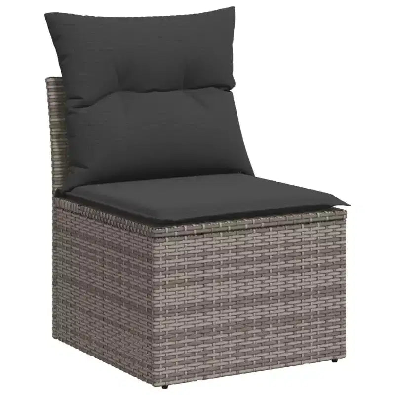 vidaXL Salon de jardin 6 pièces avec coussins, résine tressée beige