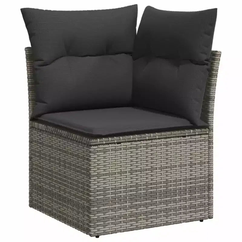 vidaXL Salon de jardin 6 pièces avec coussins, résine tressée beige